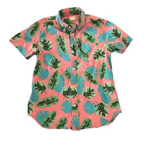 Crewcuts Button-Down Shirt Tropical Print Size 12